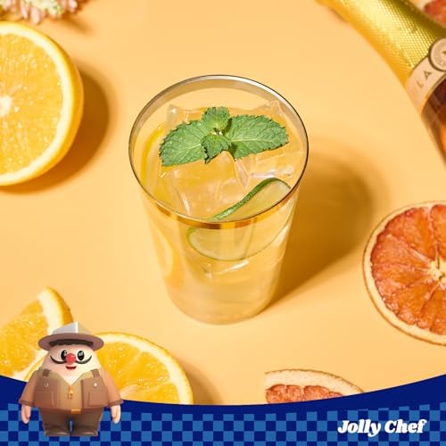 JOLLY CHEF Gold Rimmed Plastic Cups 12 oz 100 Pack Disposable Cups - Image 3