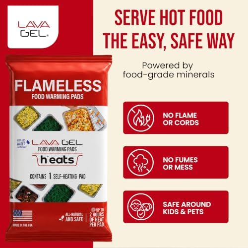 Flameless Food Warming Pads (6 Pack) - Food Warmers for Parties Buffet Disposable - Party Buffet Servers and Warmers for Full Size Pans - Heating Pads for Chafing Dish- Must-Have Catering Supplies - Image 6
