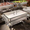 Chafing Dishes for Buffet 4 Pack, 9QT [Mirror-Like Polished Finish] Food Warmers for Parties Buffet [No Fingers Cut] Roll Edge Designed Chafing Dish Buffet Set for Any Party with Complete Set by ZILODE