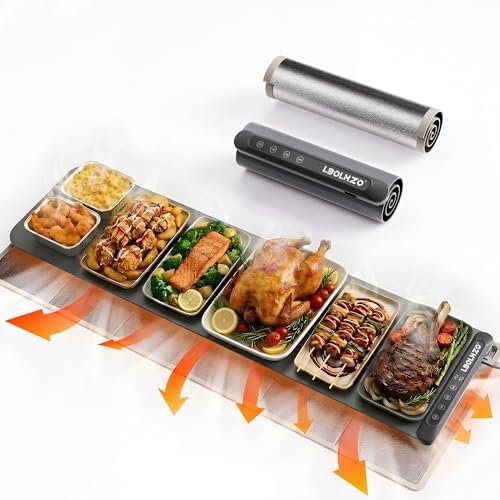 Warming Mat For Food Extra Long 43"x12" 600W Food Warming Mat Heat Resistant Pad,Chafing Dishes for Buffet 6 Temp 12 Hours,Child Lock,Food Warmers for Parties Buffet for Catering Gatherings by Unknown
