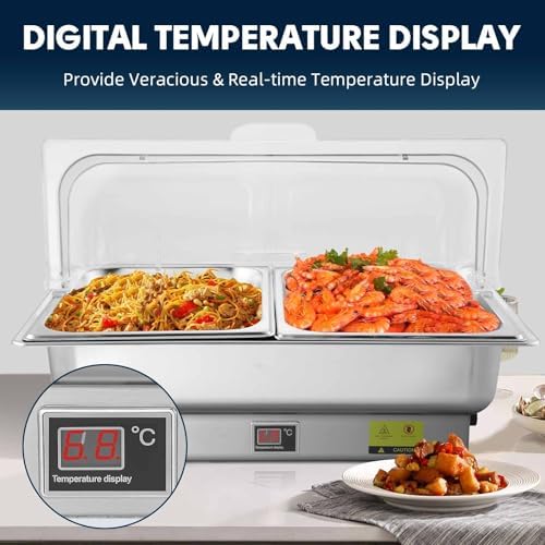 Electric Chafing Dish Buffet Server with Knob Temperature Control - Image 3