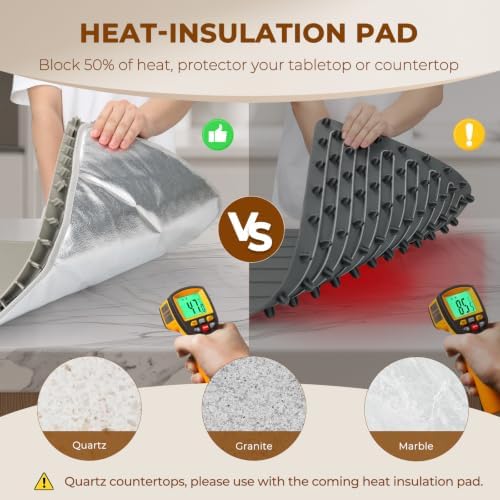 Homelove Warming Mat for Food - 7 Temps, 8H Timer, for Buffets Party Khaki - Image 3