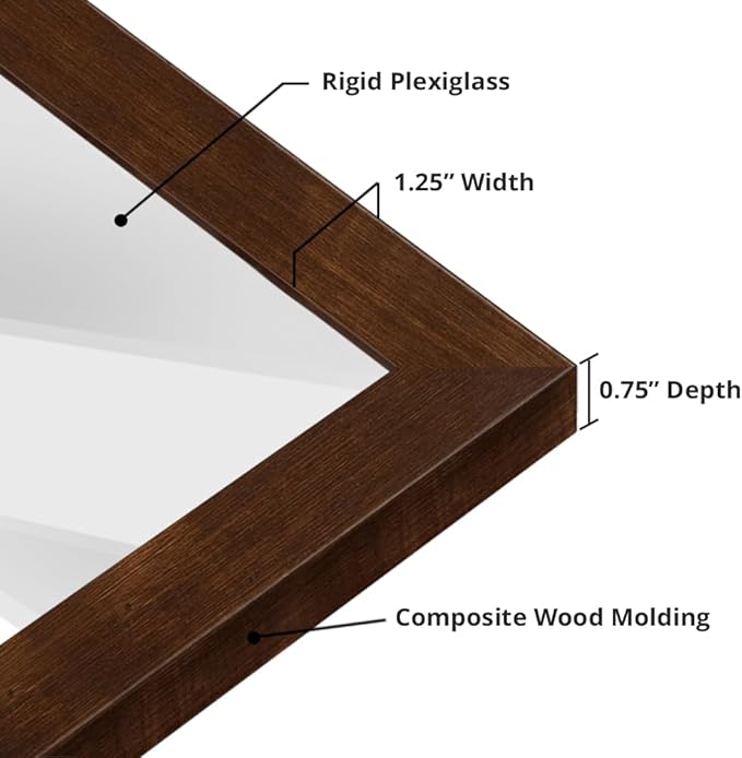 wallsthatspeak 12x17 Mocha Walnut Picture Frame for Puzzles Posters Photos or Artwork