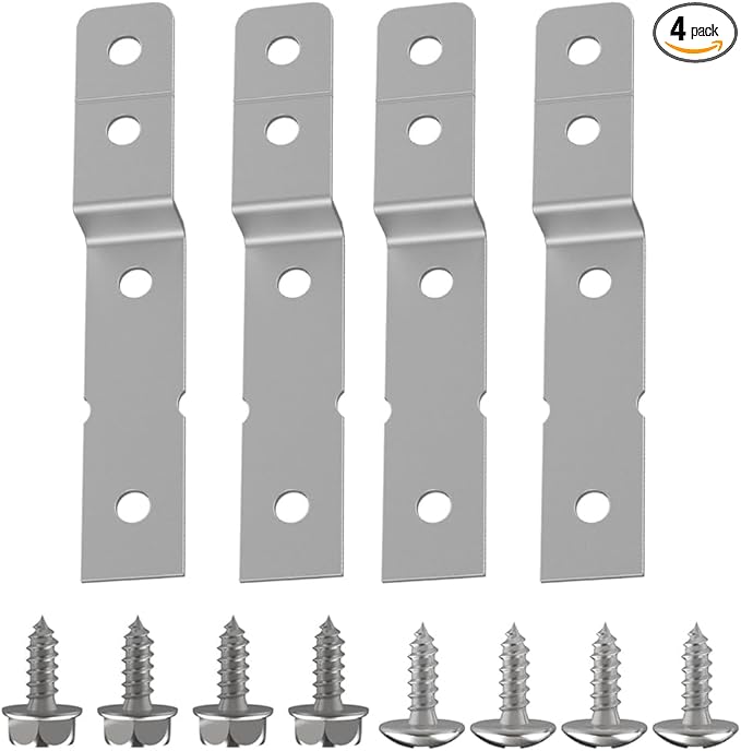 4Pcs Dishwasher Side Mount Bracket Kit, Compatible with 154806601 02 for Electrolux & Frigidaire Dishwashers AP5645425, 154477201, 154806601, 154806602, 154806601/02, 2691713 and PS4705063 DWBRACKIT1