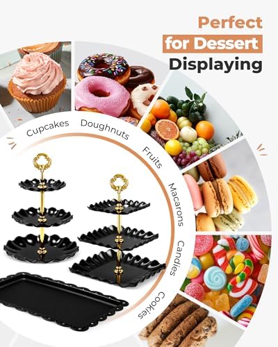 Kootek 10pcs Cupcake Stand Dessert Table Display Set Serving Tray for Party - Image 6