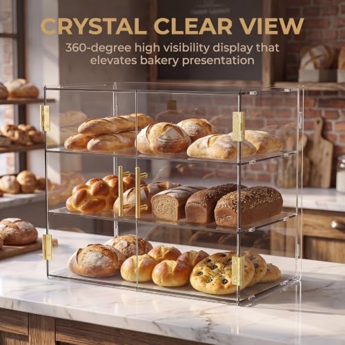 3 Tiers Countertop Bakery Display Case - Image 3