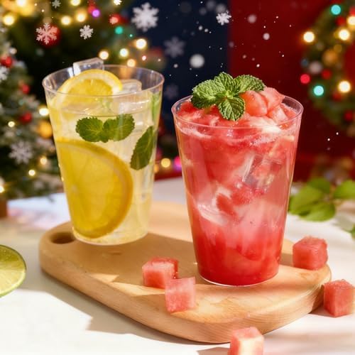 JOLLY CHEF 100 Pack 16 oz Disposable Clear Plastic Cups, Drinking Cups - Image 6