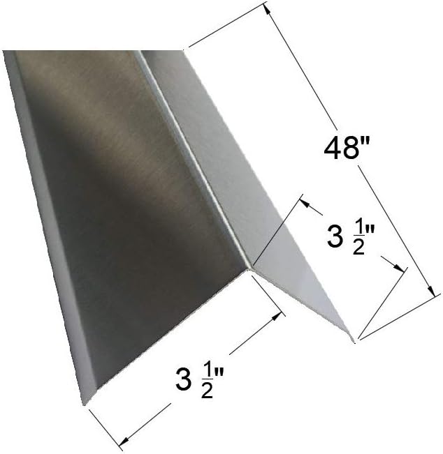Brushed 304 Stainless Steel Corner Guards, 48" Wall Protectors, 20ga & 16ga, Available in 1/2" to 4", Multi-Pack Options (1, 2, 5, or 10) (1, 3 1/2 x 3 1/2, 20ga, with Hug Edges)