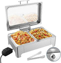 2 x 4.5QT Electric Chafing Dish, Half Size Buffet Warmer Set by THXSUN
