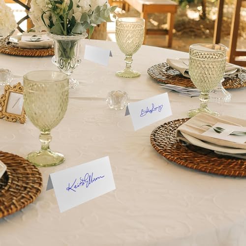 30 Pcs 2 x 3.5 Inch Food Labels for Party Buffet, White Place Cards, Tent Cards, Wedding, Place Cards for Table Setting, for Christmas, Dinners, Parties (30, 2 x 3.5 Inch) - Image 6