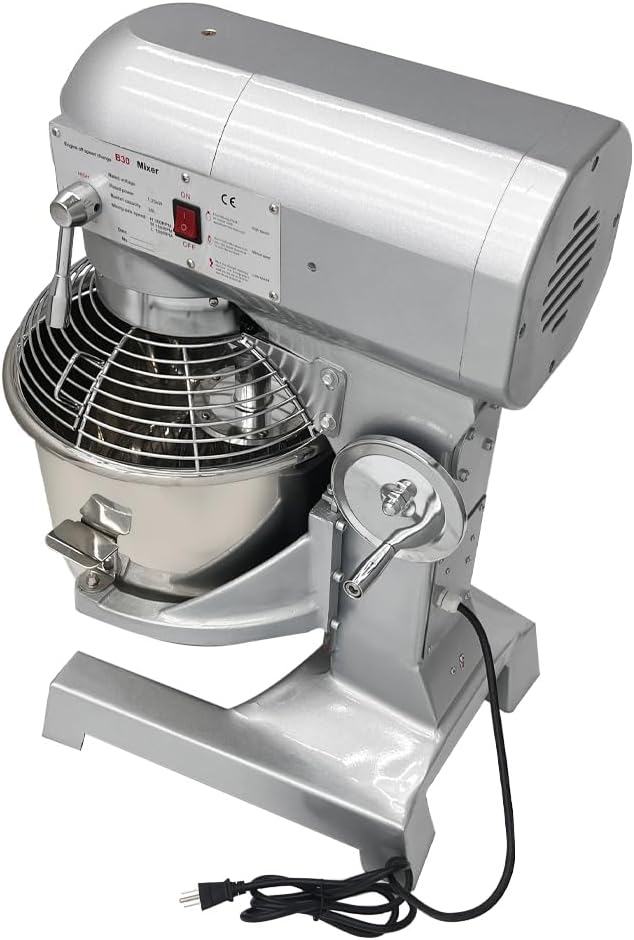 INTSUPERMAI Stand Mixer Commercial Dough Mixer Dough Kneading Machine 20L 20QT Electric Food Dough Mixer Machine with Automatic Stop Function 3 Types Hooks Whisk Beater 3 Speeds Adjustable 110V 1100W