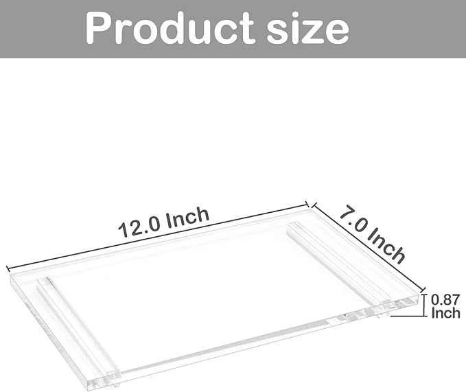 Bigfety Acrylic Soap Tray, Soap Pedestal Stand Sink Tray for Kitchen Bathroom Counter, Clear
