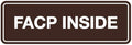Signs ByLITA Standard FACP Inside Sign | Fire Safety Signage (Dark Brown) - Small 1 Pack