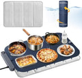 Homelove Warming Mat for Food - Electric Warming Tray with 7-Level Temp Settings & 6 Hours Timer, Full Surface Graphene Heating, Waterproof Dishwasher-Friendly Food Warmer for Parties, Kitchen (DBlue) by Homelove