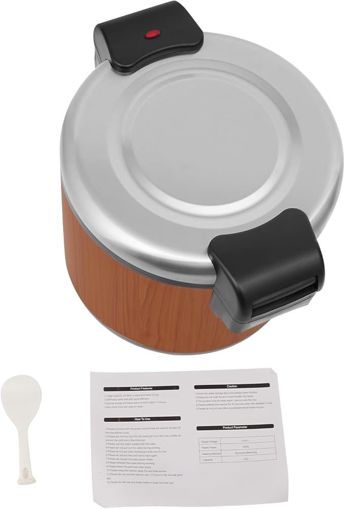 120 Cup Commercial Rice Warmer (Not Cooker), 24.3 QT Big Rice Warmer, Food Soup Sushi Warmers, Constant Temp. 149°F, 105W, Non-Stick Inner Pot