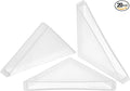 uxcell 20Pcs Plastic Corner Protectors 5x50mm Right Angle Shape Glass Corner Guards Cushion for Corner Protection of Glass, Mirror, Tile, White