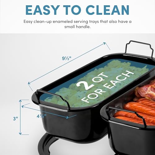 AROMA® Triple Buffet Server Accessory for Aroma 18-Qt., 20-Qt., and 22-Qt. Roaster Ovens - Image 4