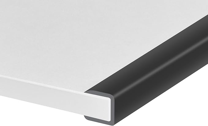 Rubber Edge Trim, Self-Adhesive U Channel Edge Protector for Plywood, Cabinet, 1/2" Wood Edge Banding, Flexible Furniture Repair, EPDM Material, Fit 1/2"(12mm), Length 10Ft, Black