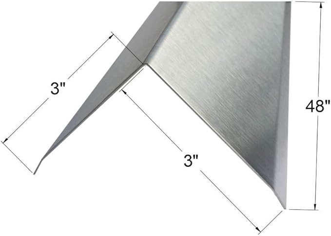 Brushed 304 Stainless Steel Corner Guards, 48" Wall Protectors, 20ga & 16ga, Available in 1/2" to 4", Multi-Pack Options (1, 2, 5, or 10) (10, 3 x 3, 20ga, with Hug Edges)