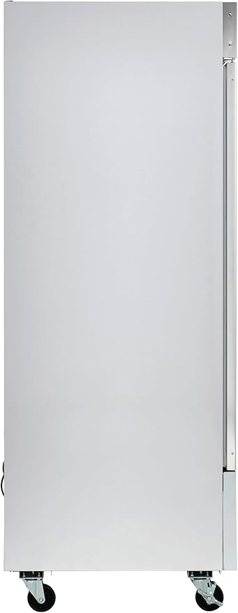 Kratos Commercial Two Door Merchandising Refrigerator, Two Swing Door Mobile White Display Refrigerator for Shops and C Stores, 53" Wide, LED Lighting, 115V (67K-207)