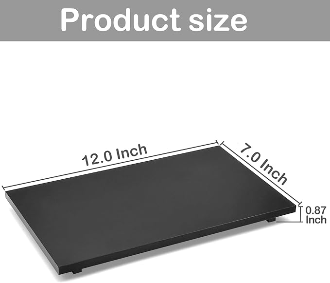 Acrylic Soap Tray, Soap Pedestal Stand Sink Tray for Kitchen Bathroom Counter, Black