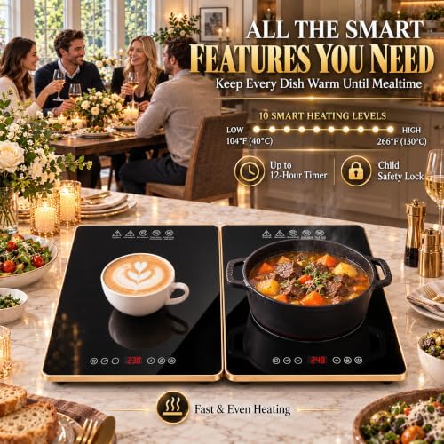Warming Trays for Buffets Party Extra Large 51"x15", Warming Mat for Food - Image 5