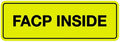 Signs ByLITA Standard FACP Inside Sign | Fire Safety Signage (Yellow/Black) - Medium 1 Pack