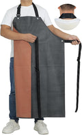 Thick Rubber Apron, Waterproof Apron Butcher Heavy Duty Chemical Resistant Adjustable Work Apron
