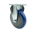 Service Caster Brand Replacement Caster for Uline Caster H-7449R - Stainless Steel Rigid Top Plate Caster with 5 Inch Blue Polyurethane Wheel - Fits Carts and Platform Trucks H-6348