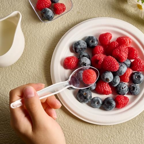 300 Clear Disposable Plastic Spoons, Silverware Utensils Bulk for Daily Use - Image 7
