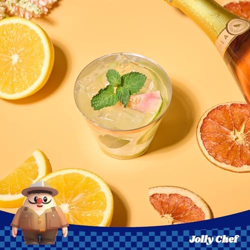 JOLLY CHEF Rose Gold Plastic Cups, 9 oz Clear Plastic Tumblers 100 Pack - Image 2