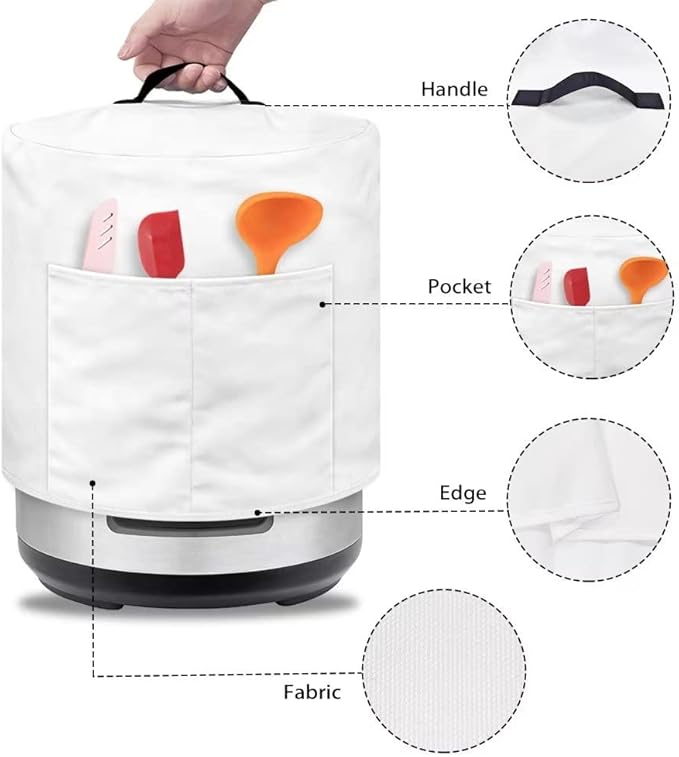Xoenoiee Boho Mandala Hummingbird Print Kitchen Appliance Dust Cover with Pockets, Electric Pressure Cooker Cover Compatible with Rice Cooker Air Fryer Covers, for 8 Quart