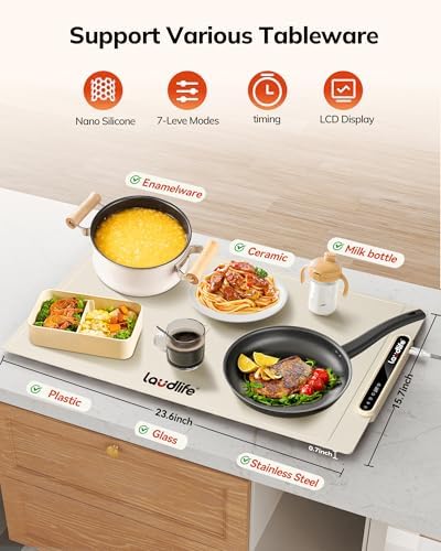 Food Warming Mat 24x16, Foldable Food Warmer for Parties - Image 6
