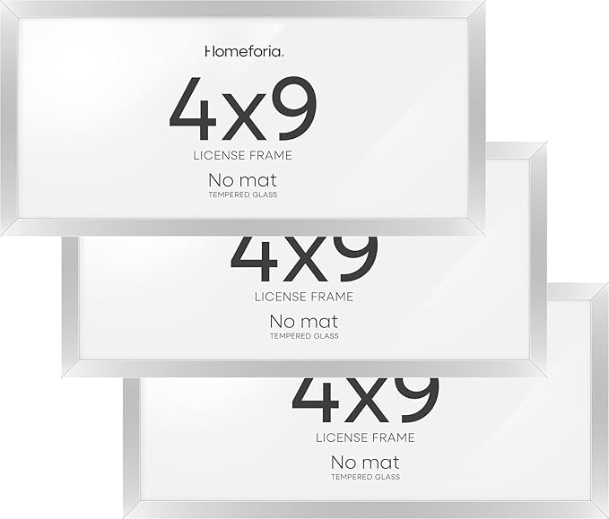 Homeforia 4x9 Business License Frame, High End Metal 4 x 9 Rose Gold Certificate Frame, 9x4 Document Frames for Wall or Tabletop, 9by4 inch Panoramic Picture Frames, Tempered Glass, Wall Kit, Set of 3