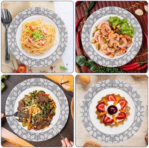 JOLLY CHEF 7 inch Disposable Paper Plates 150 Pack - Image 6