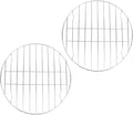 MERRYHAPY 2Pcs Stainless Steel Steak Barbecue Stand and Pizza Baking Rack, 25Cm 28Cm Grilling Shelf for Outdoor Barbecue, Meat Rib Rack Compatible Grill and Oven Cooking