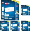 Avery Easy Peel Printable Address Labels with Sure Feed, 1" x 2-5/8" Customizable Stickers, White, 1,500 Blank Mailing Labels, Great for Mailing, Shipping, and More (08160) (Pack of 10)