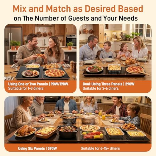 Electric Food Warming Tray, 6-in-1 Food Warmers for Parties Buffet - Image 5