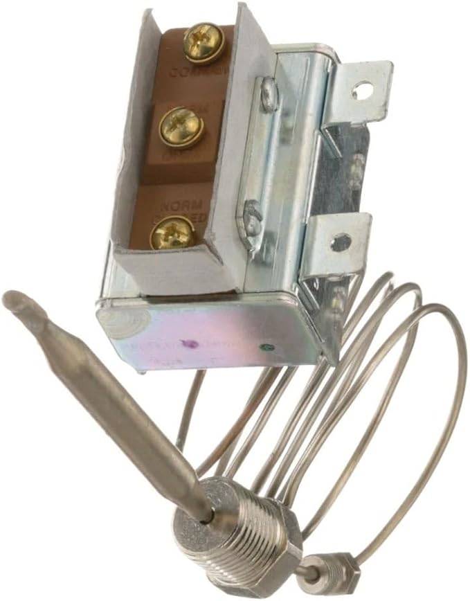 AS-300228 450° Fryer Safety Thermostat - for Tri-Star Fryer Thermostat Replacement 300228 TRS300228 TSF-4050HD TSF-6575-E-L - W/AUTO RESET, FIXED BULB 5/16" X 3-1/2" NICKEL CAP 36"