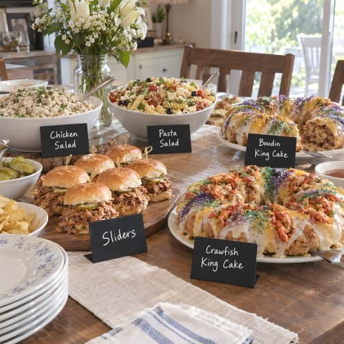 12 Pcs Food Labels for Party Buffet 4"x3" Mini Chalkboard Signs for Food - Image 2