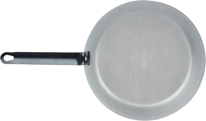 Restaurantware Met Lux 10 Inch Fry Pans, 6 No-Stick Frying Pans - Induction-Ready, Triple-Riveted, Silver Carbon Steel Cooking Skillets, Durable, For Searing, Sauteing, And Browning Food