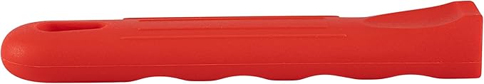 Restaurantware Silicone Hot Handle Holder - Met Lux Heat Resistant Fry Pan Sleeve, Dishwasher Safe - Non-Slip Pat Holder Sleeve Fits 10 inch &12 inch Aluminum Pans, Red