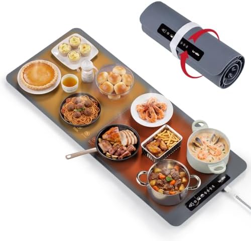 Double-Zone Silicone Food Mat, 2 Independent Temp Zones Countertop by WelcometoLaudlife
