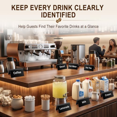 Novabright 8 Pcs Acrylic Coffee Tent Signs for Coffee Station - Image 2