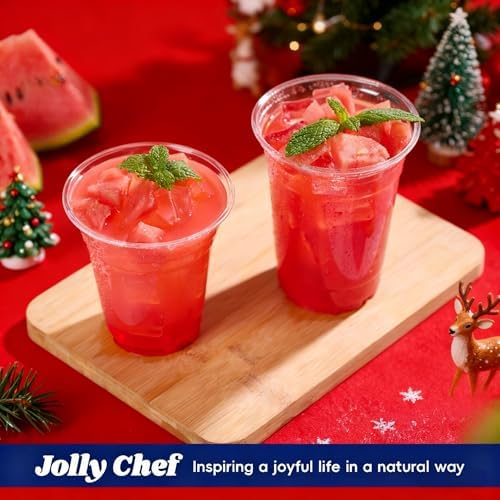 JOLLY CHEF 12 oz Plastic Cups, 1000 Pack Disposable Clear Drinking Cups - Image 3