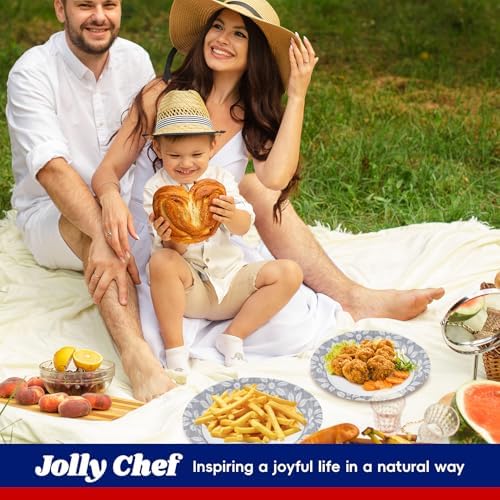 JOLLY CHEF 9 inch 140 Pack Disposable Paper Plates - Image 7