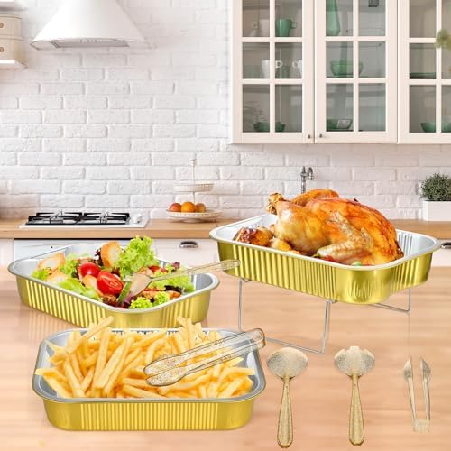 Maxcheck 4 Sets Disposable Chafing Dishes Buffet Set, Small - Image 4
