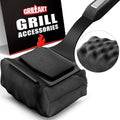 GRILLART Grill Brush Bristle Free. SteamWizards BBQ Replaceable Cleaning Head, Seamless-Fit Scraper Tools for Cast Iron/Stainless-Steel Grates Griddle, Safe Barbecue Grill Cleaner Brush-Dark Black by GRILLART