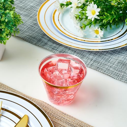 100 Pack Gold Plastic Cups 125 Count Gold Plastic Disposable Forks - Image 5