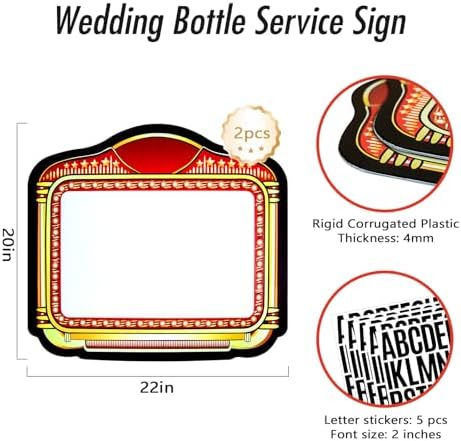 Bottle Service Sign,2 Pack - Image 3